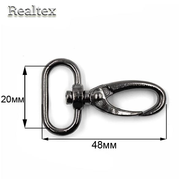 Карабин металлический RS 20*48мм цв.черный никель