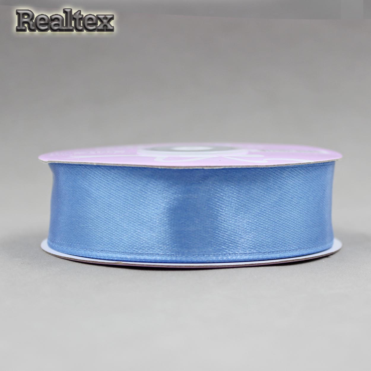 Лента атласная 25мм Realtex (27,4м) цв.3103 ярко-голубой