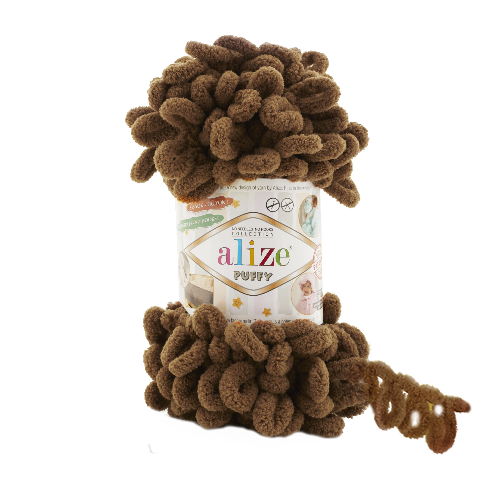 Пряжа Alize "Puffy" (100гр) цв.321 кофе Мокка 