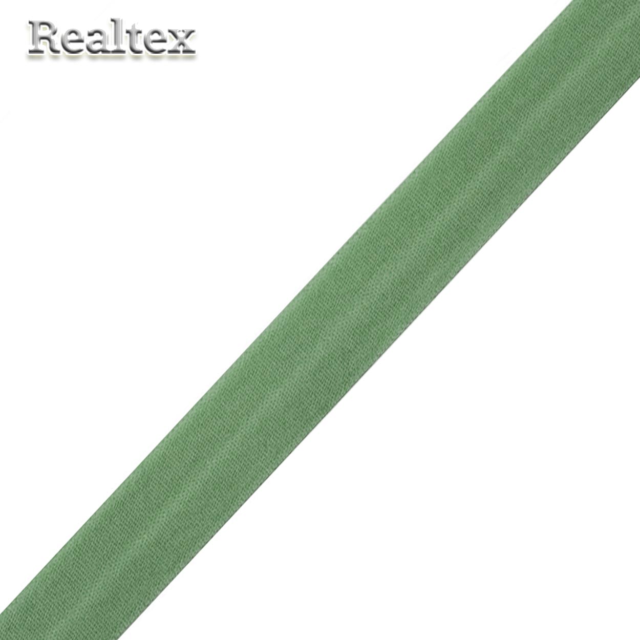 Косая бейка стрейч матовая 15мм (50м) цв.F324 серо-зелёный