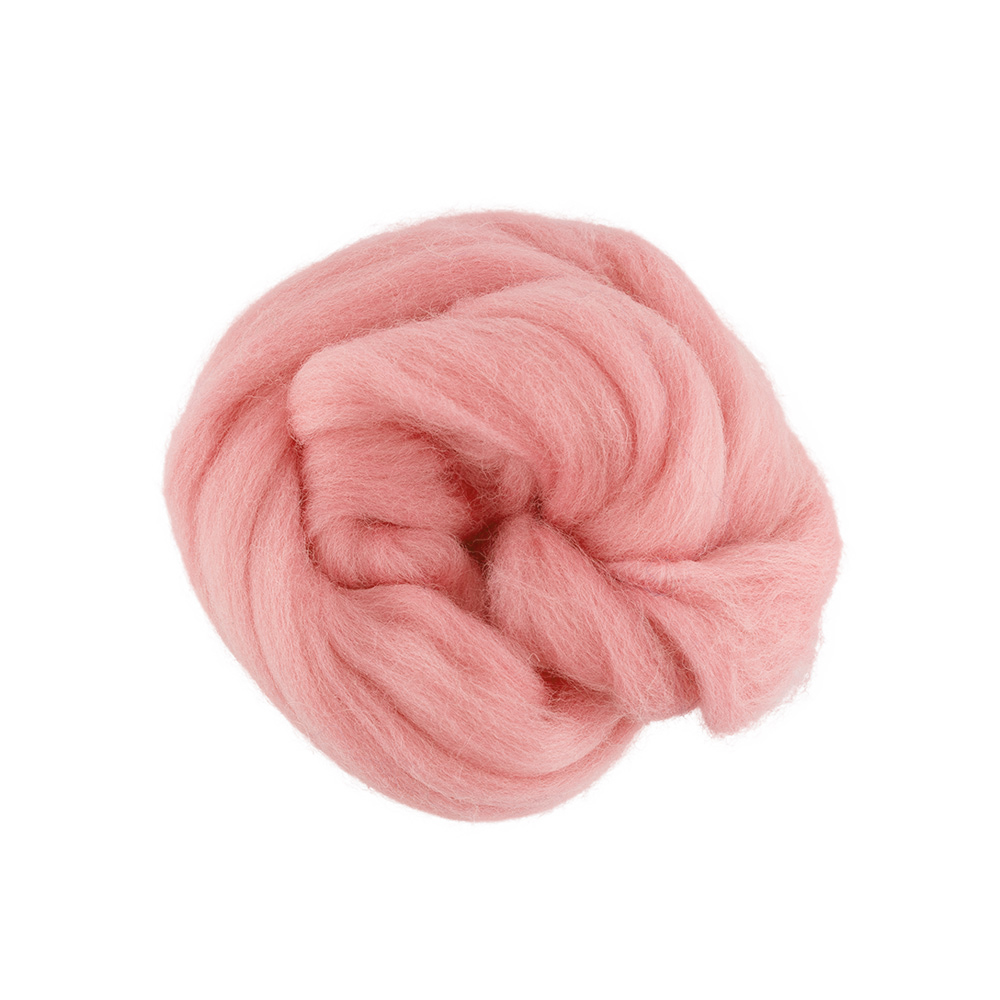 Шерсть для валяния TFS-050 полутонкая (50гр) цв.0160 розовый 