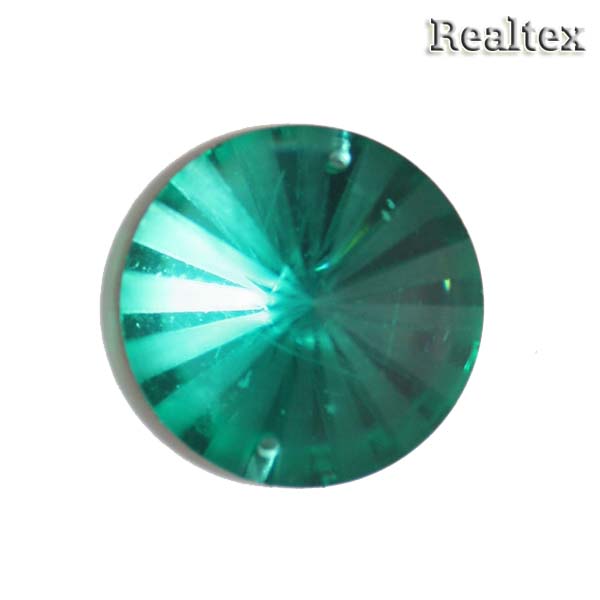 Стразы пластиковые пришивные AB-8 большие цв.бирюзовый 