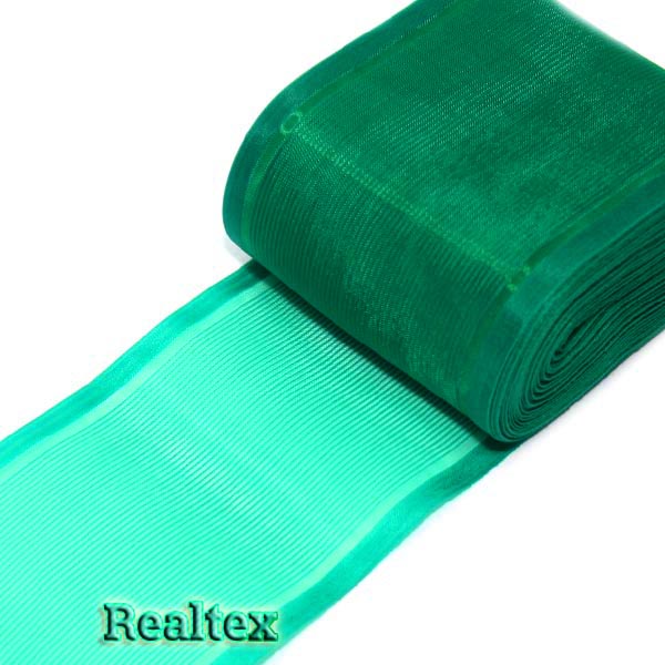 Лента капроновая 75мм с3501г17 цв.17 изумруд