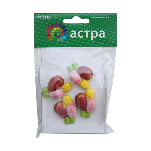 Набор обьемных фигурок LR15-4623 "Тюльпан" цв.красно-жёлтый