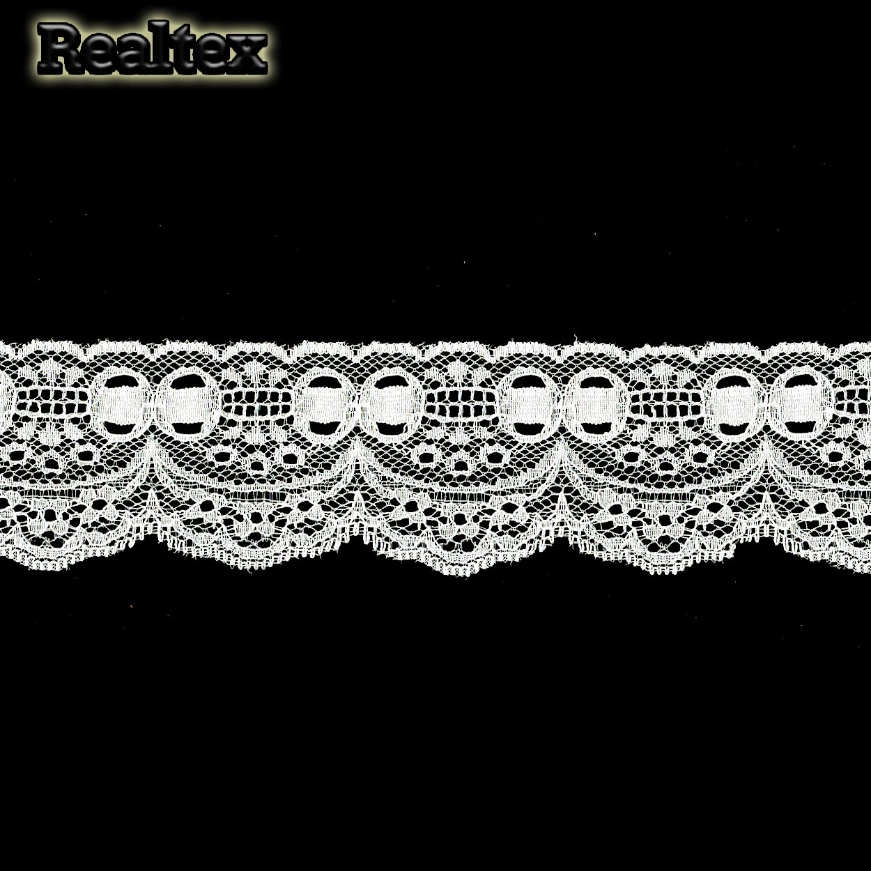 Кружево капроновое  50мм TBY 1673 (9,1м) цв.02 молочный