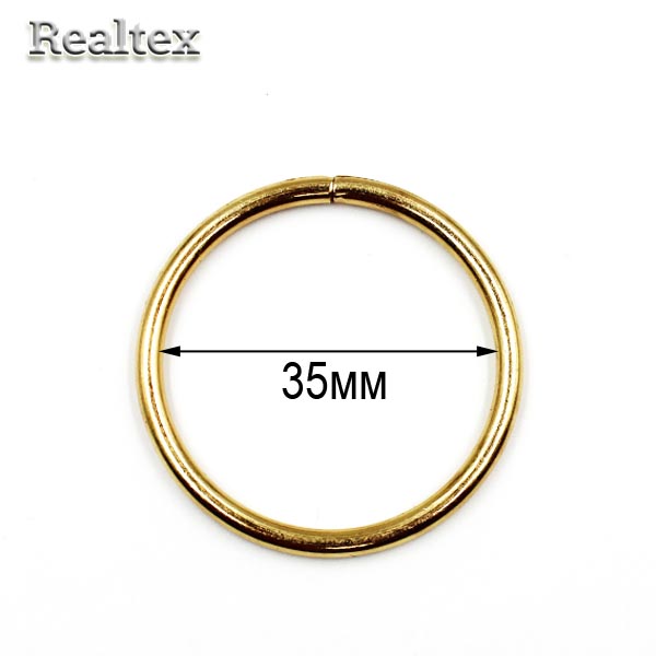 Кольцо разъёмное металлическое 35*3,0мм RS цв.золото