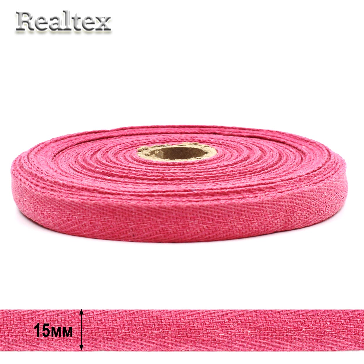 Тесьма киперная 15мм 3863 (25м) цв.24 темно-розовый