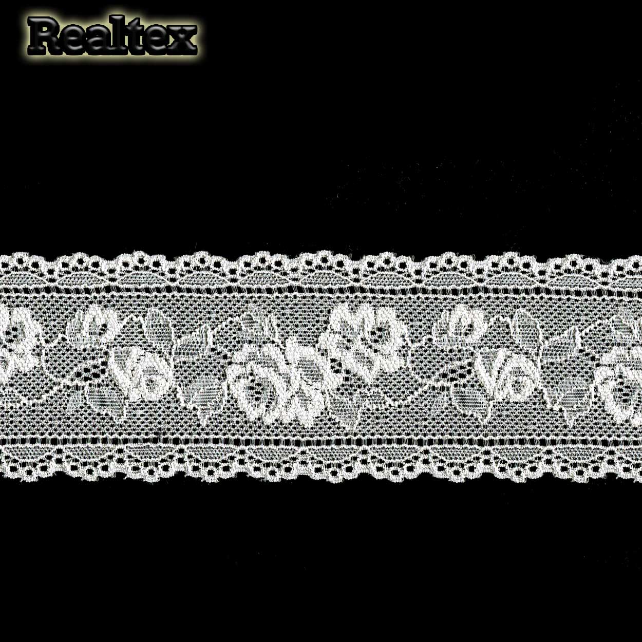 Кружево стрейч Реалтекс  60мм SY 3012 (20м) цв.св.молочный