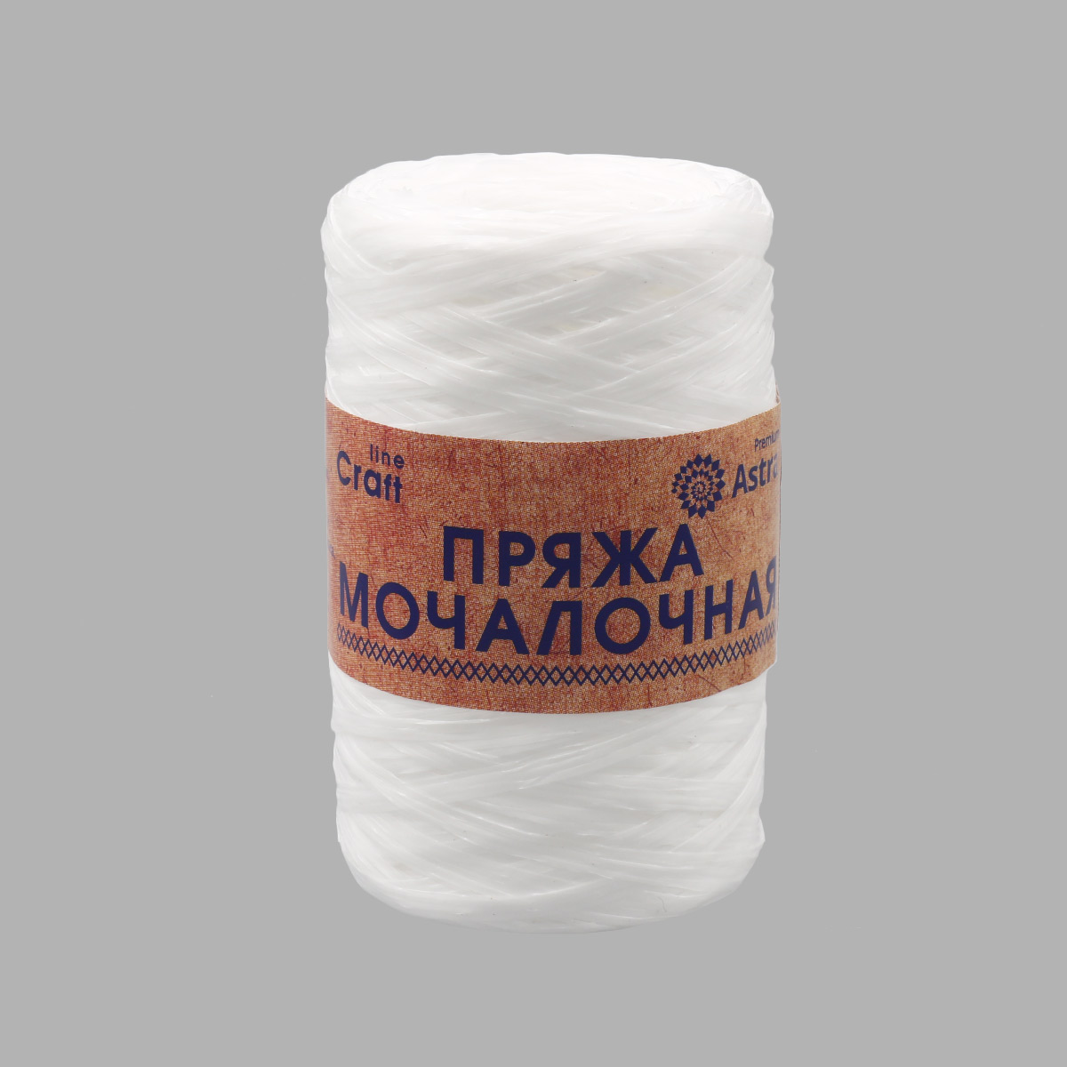 Пряжа Astra Premium 'Мочалочная"200м (50гр) цв.матовый белый