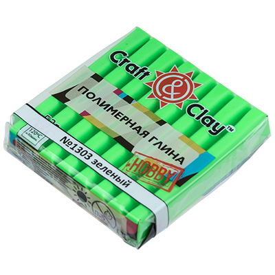 Полимерная глина флуоресцентный CCH "Craft&Clay" цв.1303 зеленый