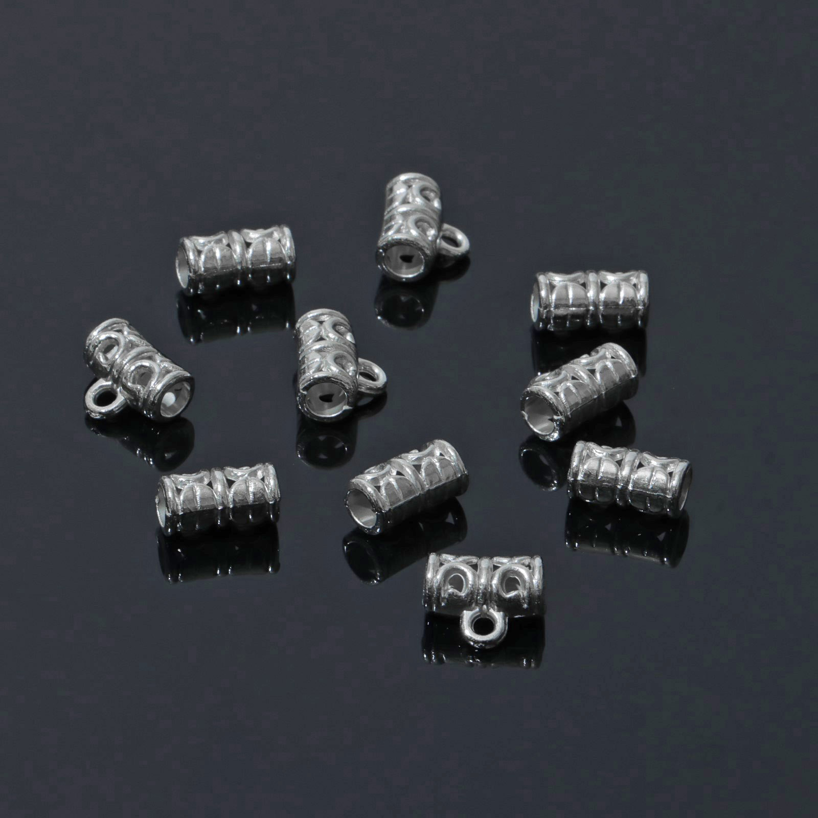 Держатель 9908541 для кулона (10шт) цв.серебро