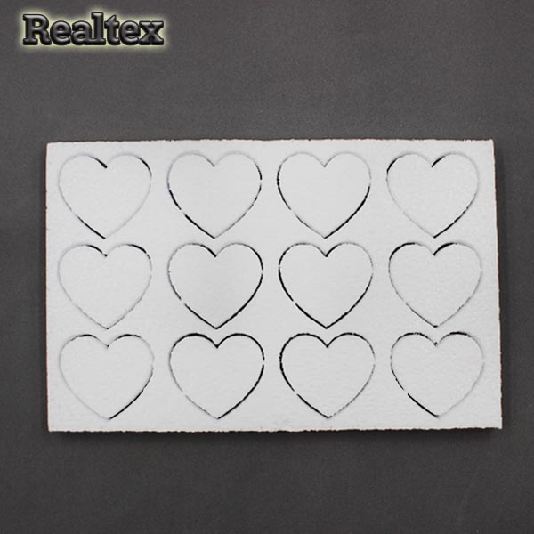 Заготовка для декорирования Сердце 5см мод.1258 (5шт) (пенопласт пористый) 