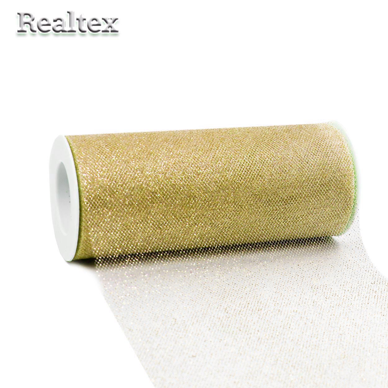 Фатин с глиттером средней жесткости RS ш.150мм цв.05 золото