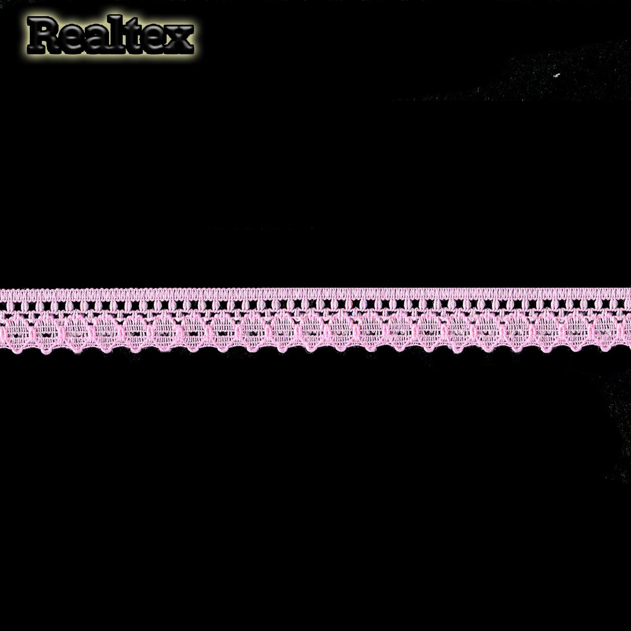 Кружево капроновое  10мм TBY 1665 (27,4м) цв.218А ярко-розовый