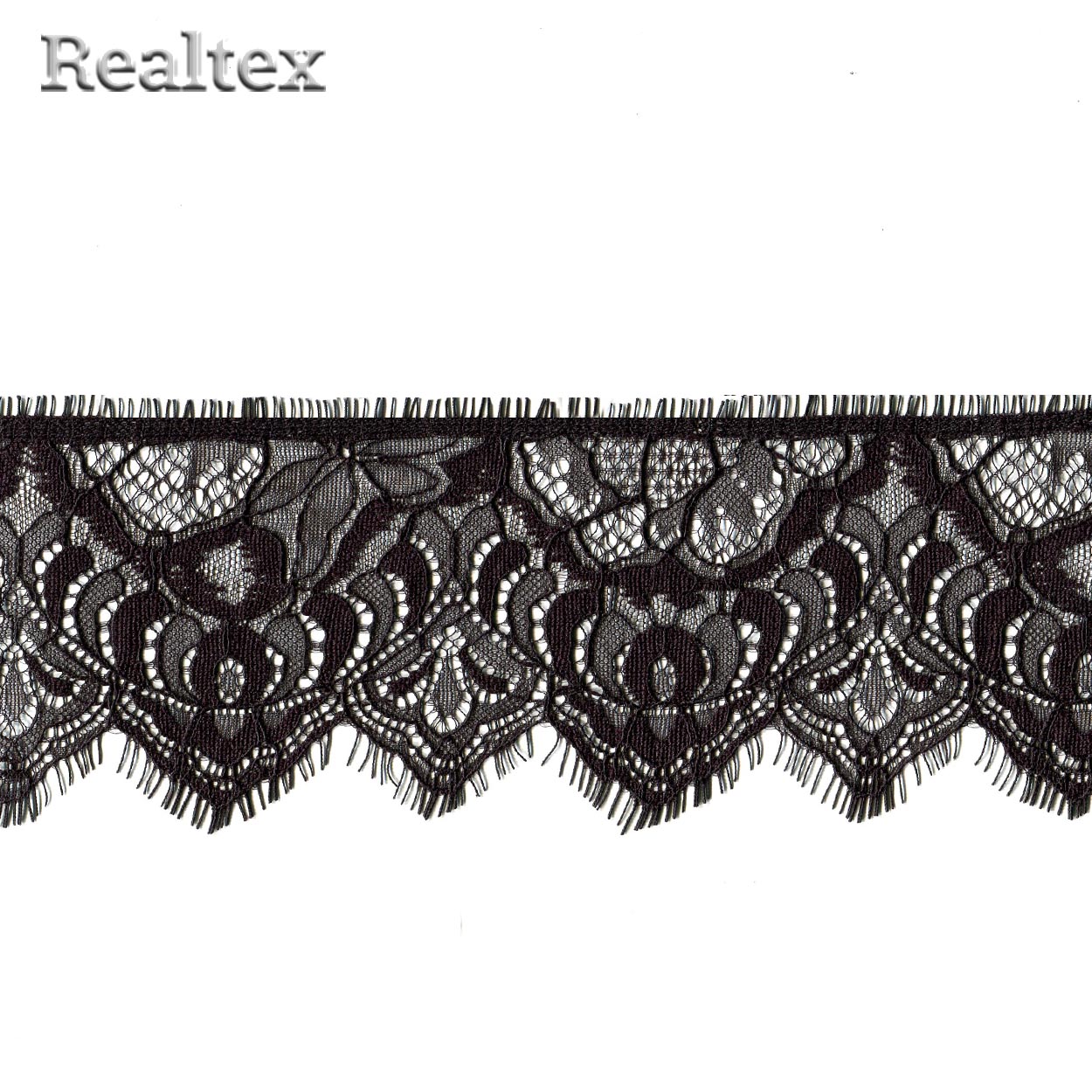 Кружево Realtex "реснички"  90мм 78789-1 (2шт*3м) цв.черный