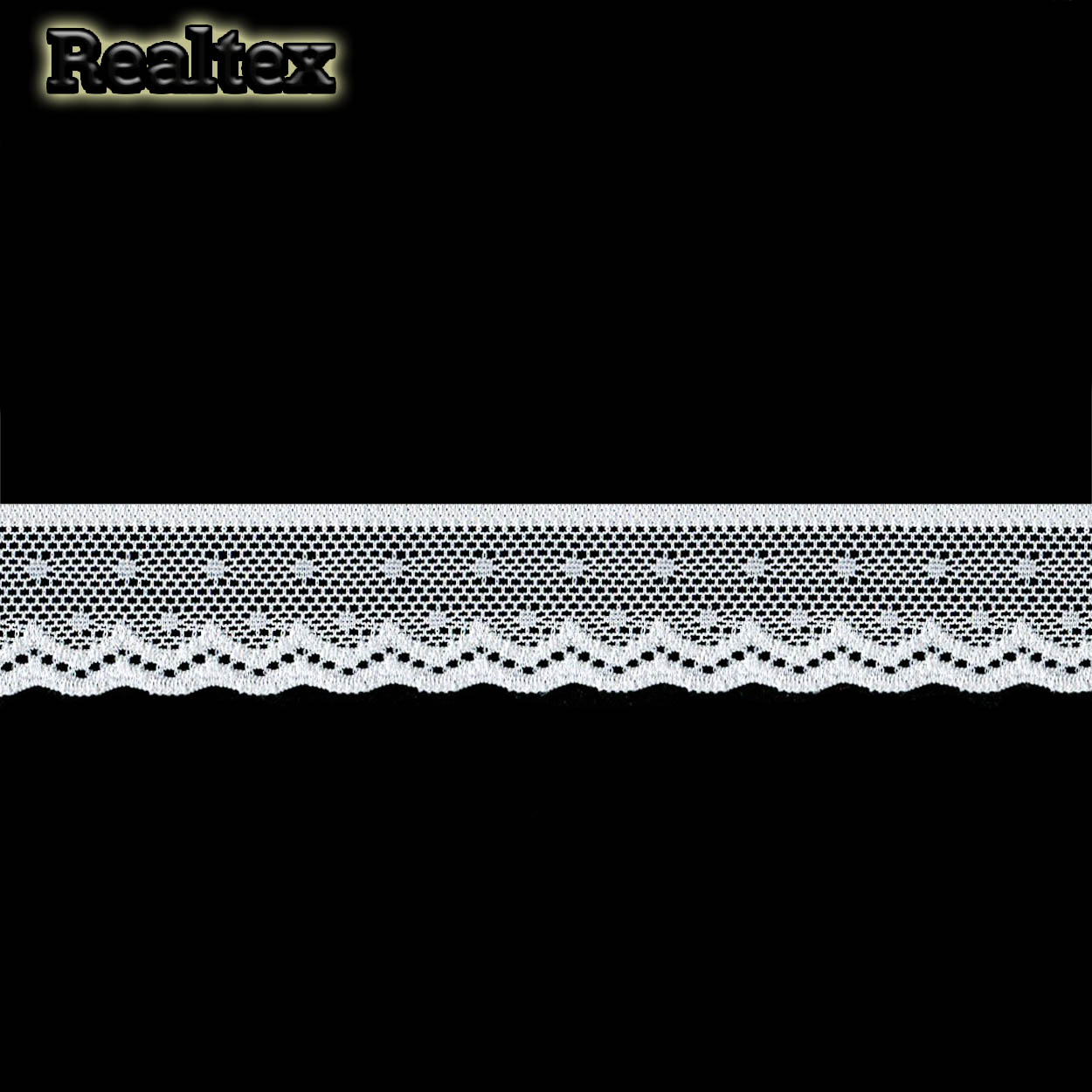 Кружево стрейч  25мм TBY 8028 цв.01 белый