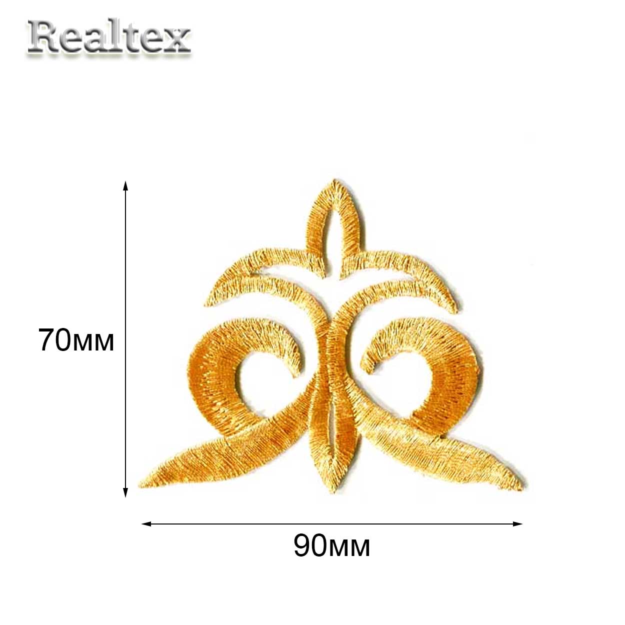 Термоаппликации орнамент Realtex R-2823 цв.золото