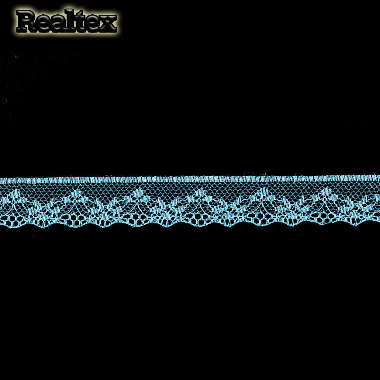 Кружево капроновое  20мм TBY 1669 (27,4м) цв.05 голубой