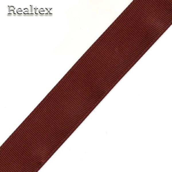 Лента репсовая 25мм RS (27,4м) цв.142 коричневый