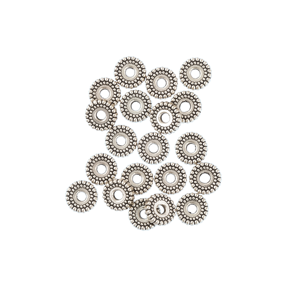 Рондель для бус "Zlatka" MRR-05 цв.01 античное серебро  