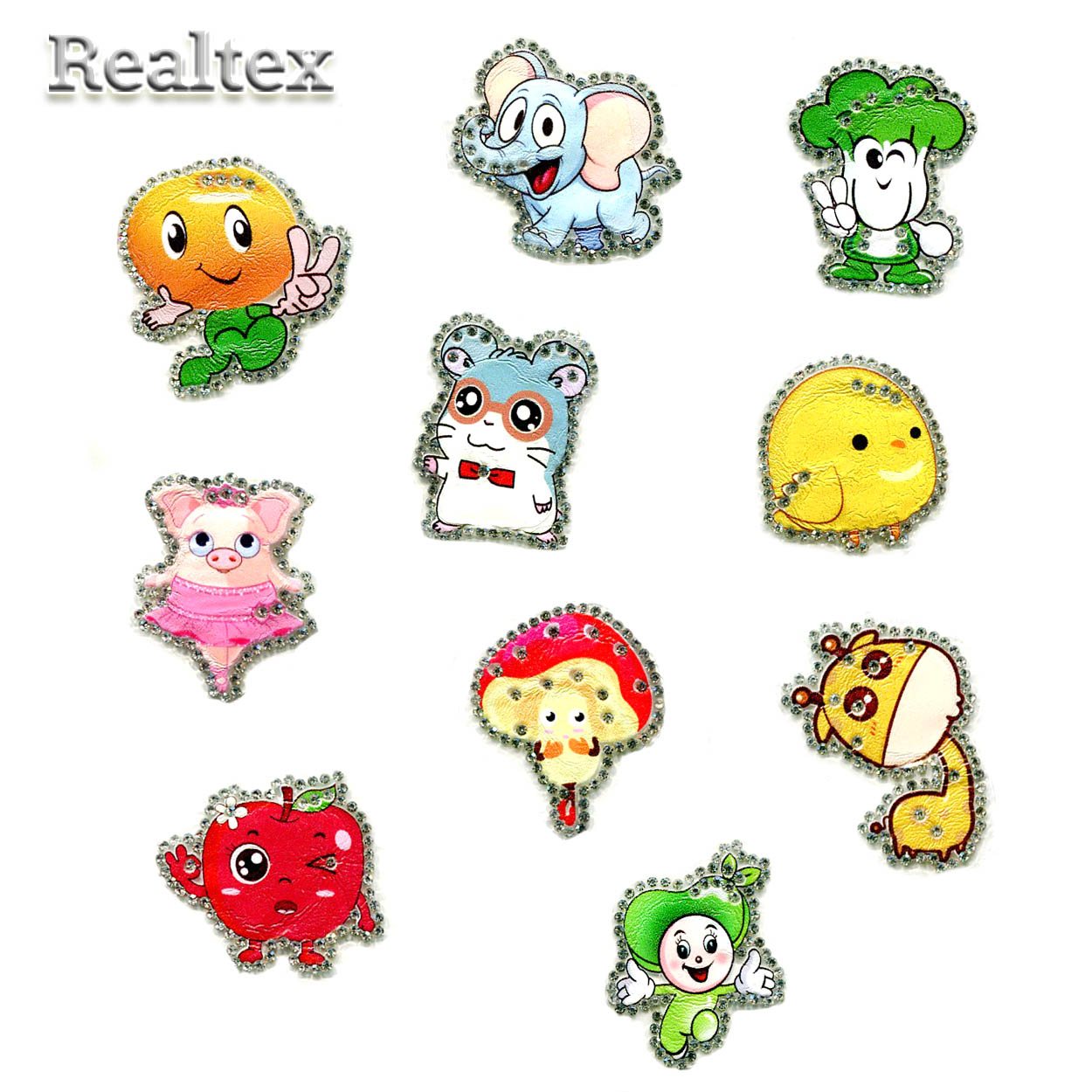 Термоаппликации со стразами Ф-12/3 ассотри 