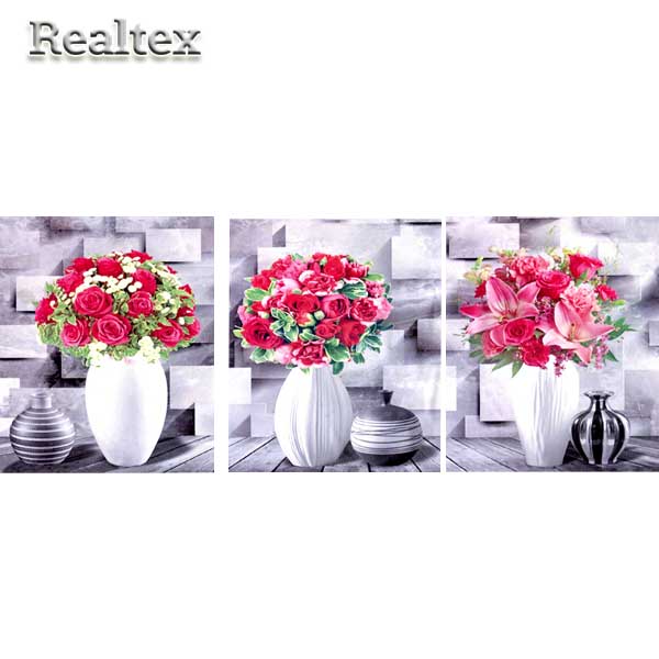 Набор для рукоделия (алмазная техника) Realtex 40*50см*3шт Триптих 1002 (на подрамнике)