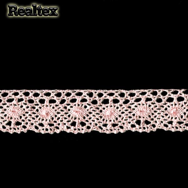 Кружево вязаное  25мм 25.01.107 (25м) цв.11 св.розовый