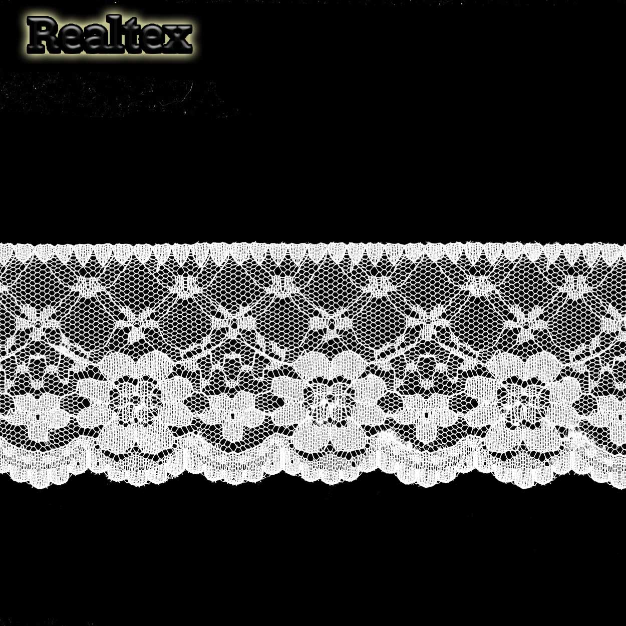 Кружево капроновое Реалтекс  65мм SC 5013 (25м) цв.белый