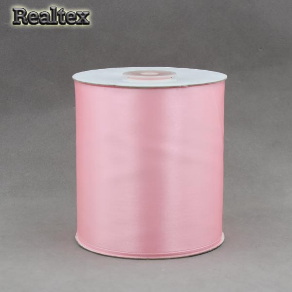Лента атласная 100мм Реалтекс (25м) цв.004 розовый