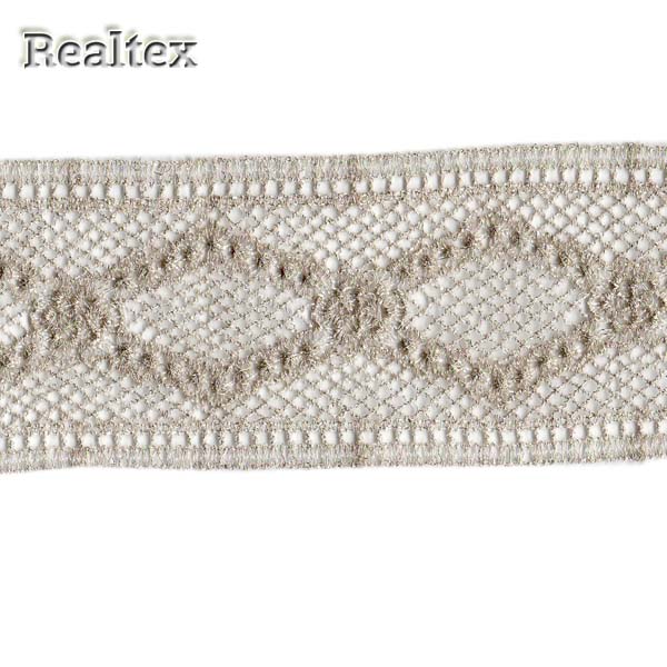 Кружево  55мм MT 55-1113st цв.серебро 