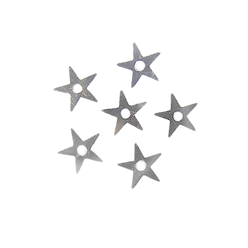 Пайетки "Астра" (10гр) "звездочки"  7мм цв.1 серебро