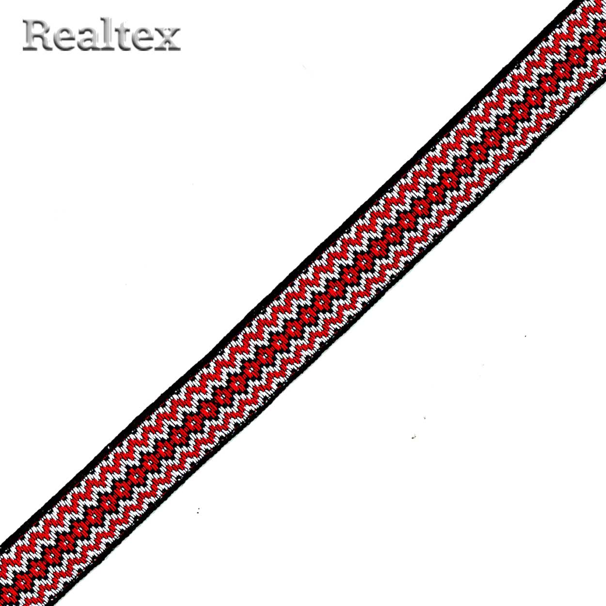 Тесьма жакардовая 18мм с1851г17 рис.9833 (50м) цв.черный