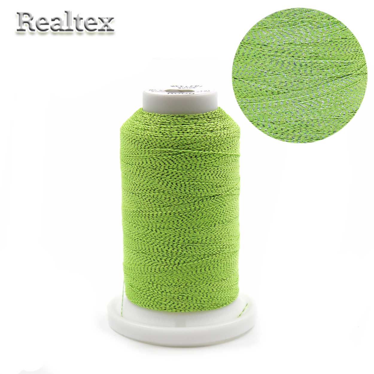 Нитки для вышивания cветоотражающие №80 Euron REFLECT цв.R 006 жёлто-зелёный неон