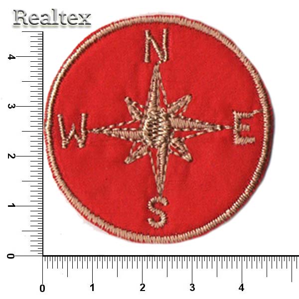 Термоаппликации 3287 "Роза ветров" цв.красный 