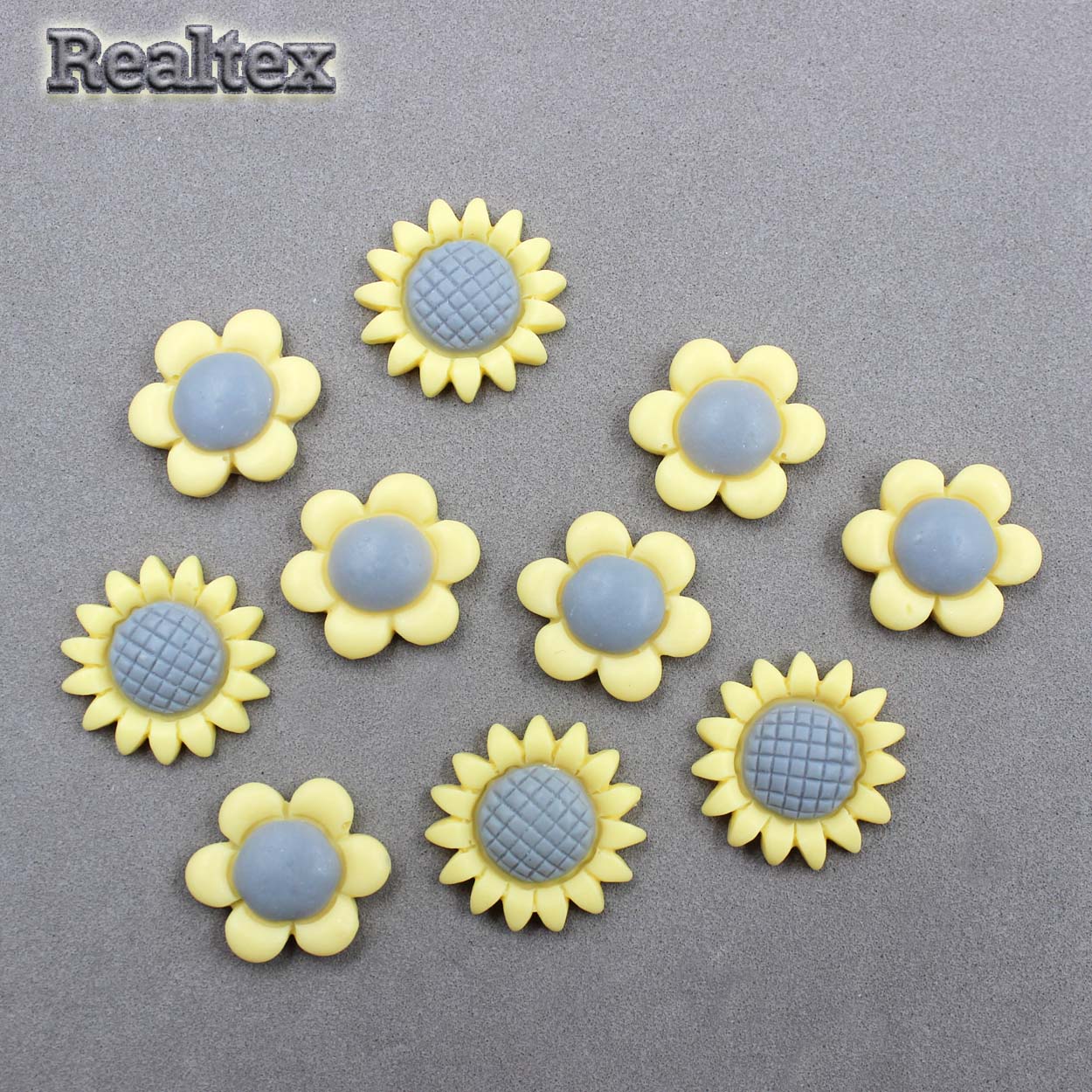  Набор фигурок Realtex R- 6 "Цветы №3" mix (10шт) 