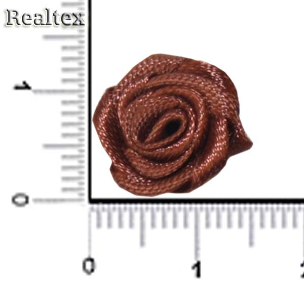Розочки пришивные атласные Реалтекс R-2 цв.коричневый