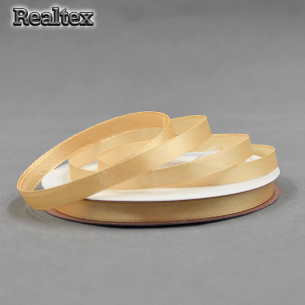 Лента атласная 6мм Realtex (27,4м) цв.3064 песочный