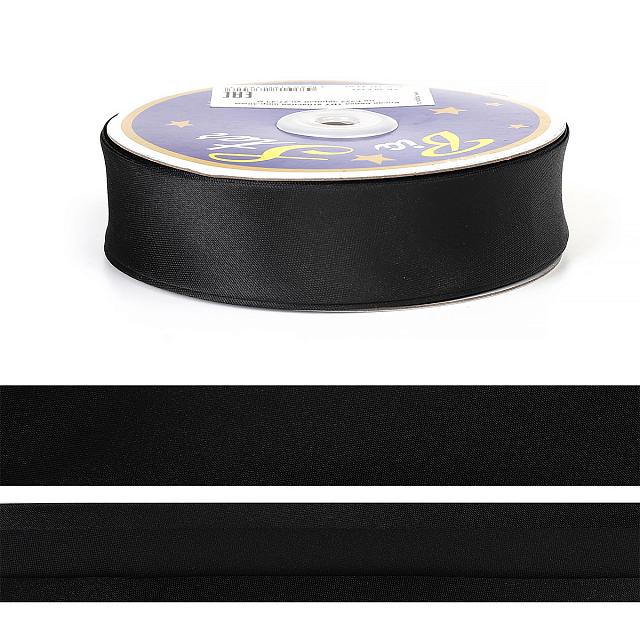 Косая бейка атласная 30мм (27,4м) цв.черный