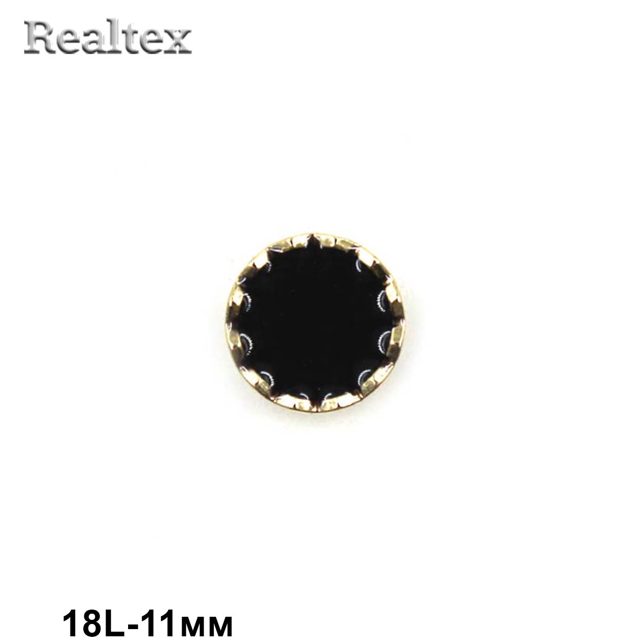 Пуговицы LA X-44 18L цв.(72шт) Black/G