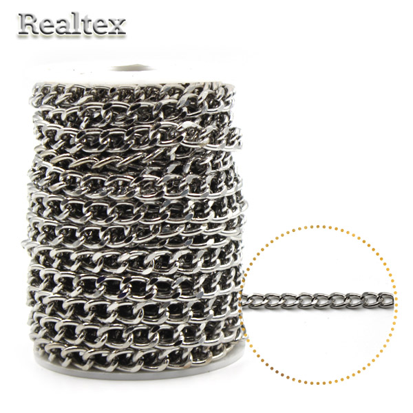 Цепочка декоративная RS B 8*11,5*2,0мм (10м) цв.никель 