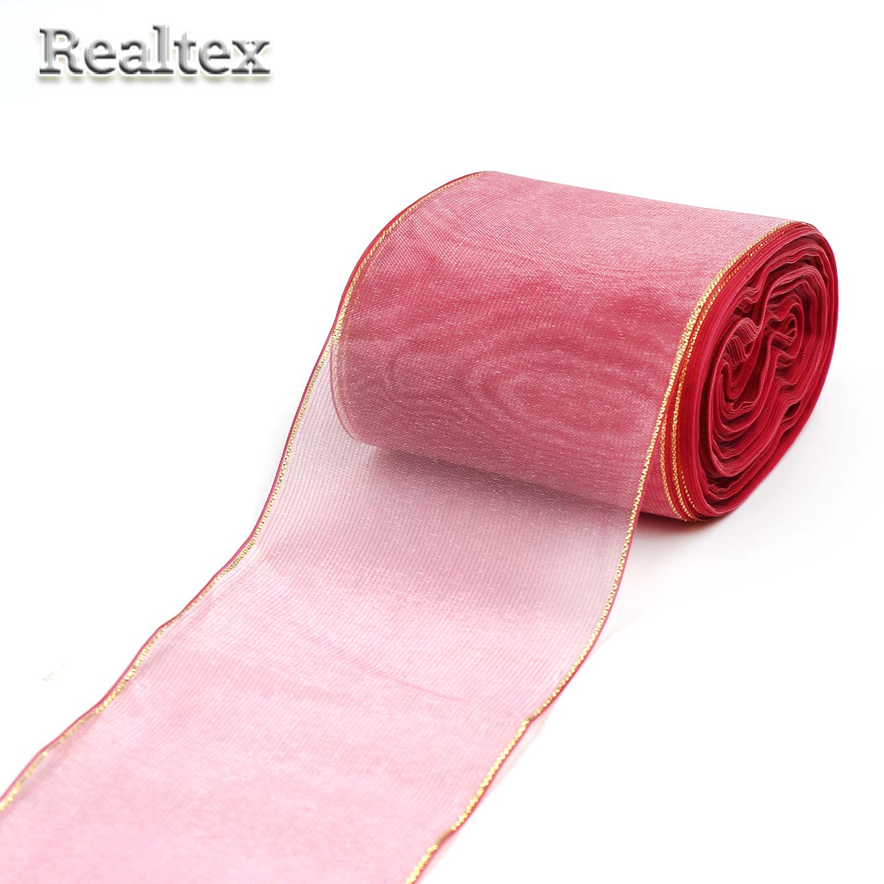 Лента капроновая 80мм "Органза-80" с метанитом с3651г17 цв.23 бордо