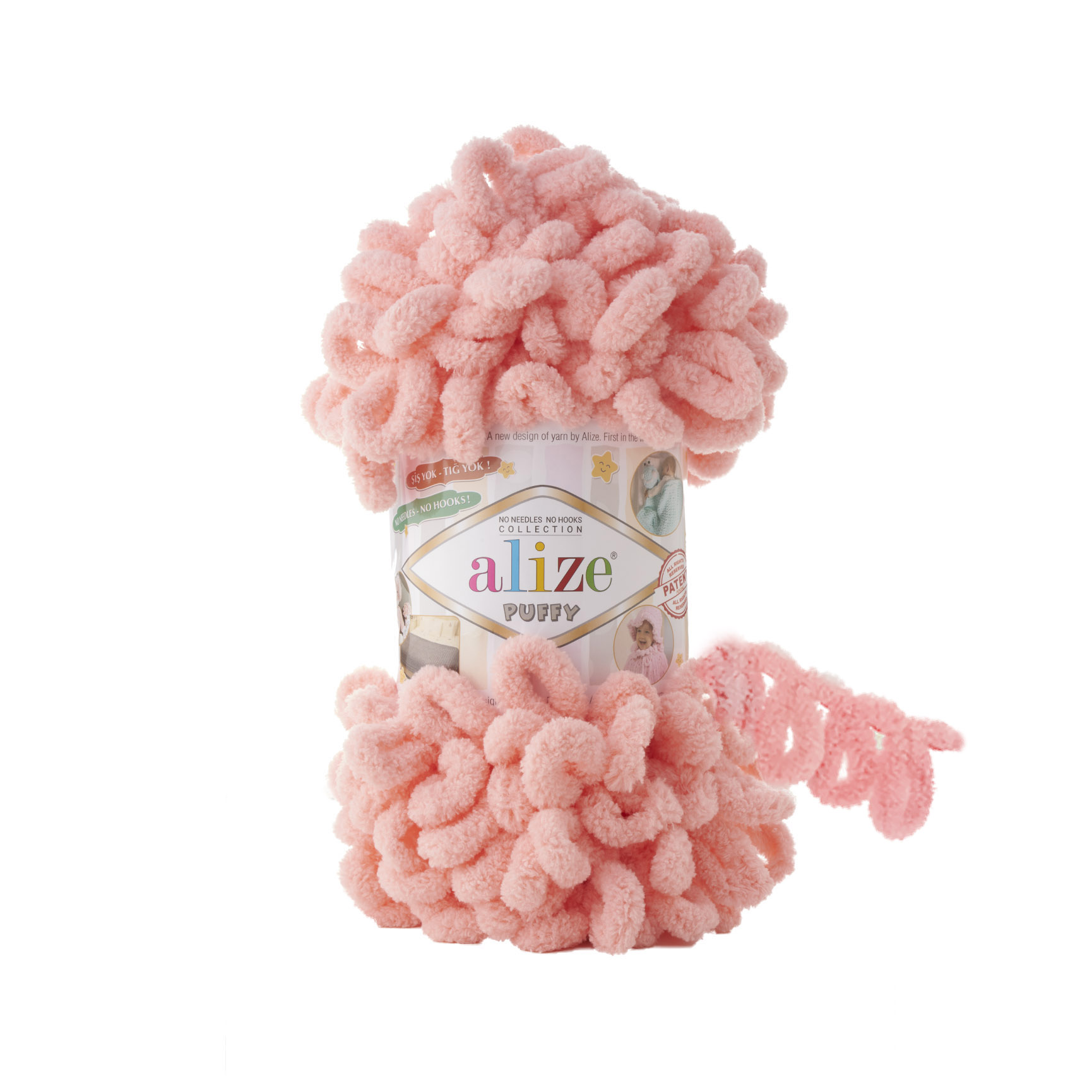 Пряжа Alize "Puffy" (100гр) цв.529 персиковый