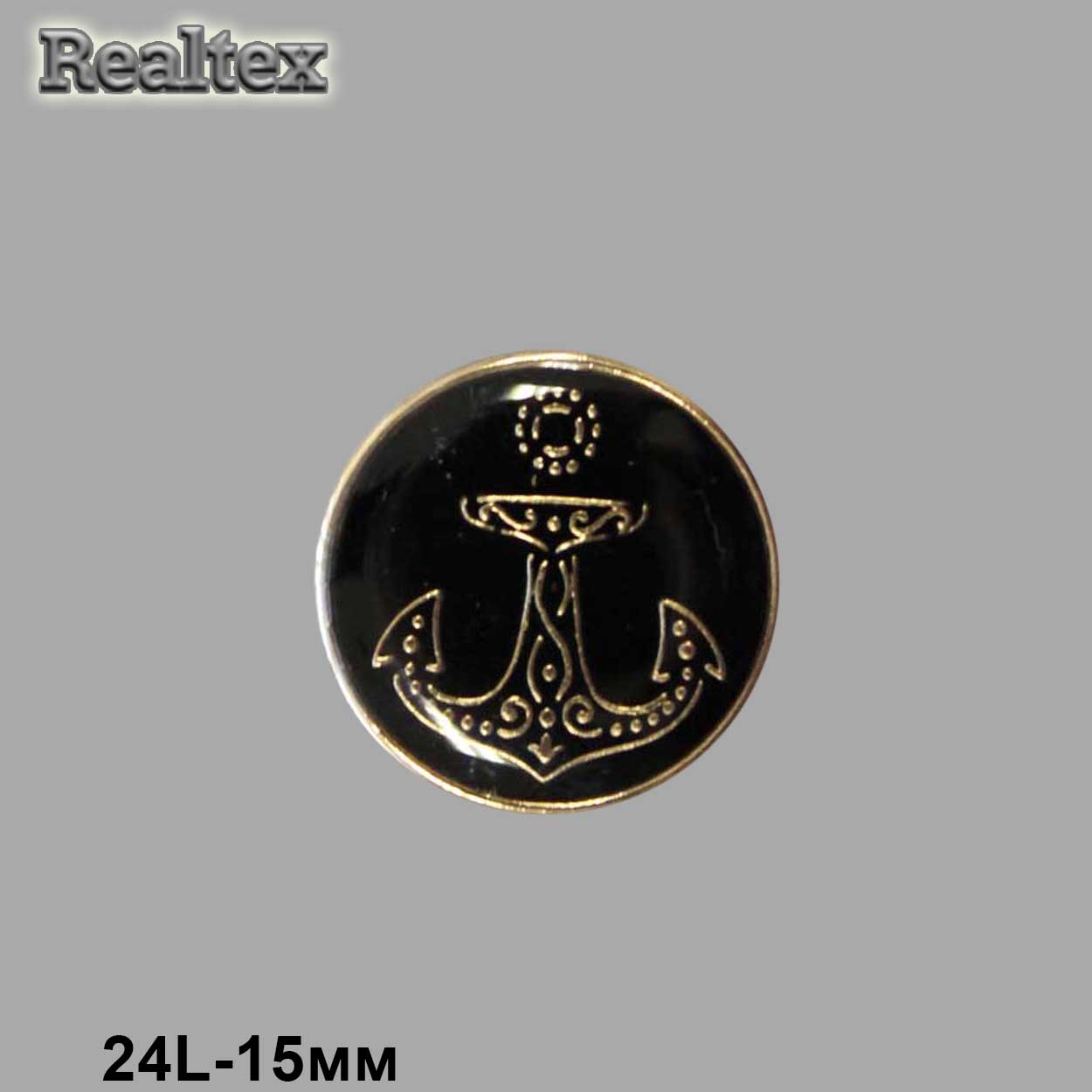 Пуговицы LA X-39 24L (72шт) цв.Black/G