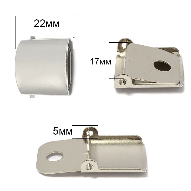 Зажим для бейсболки Реалтекс R23-3 17мм цв.никель