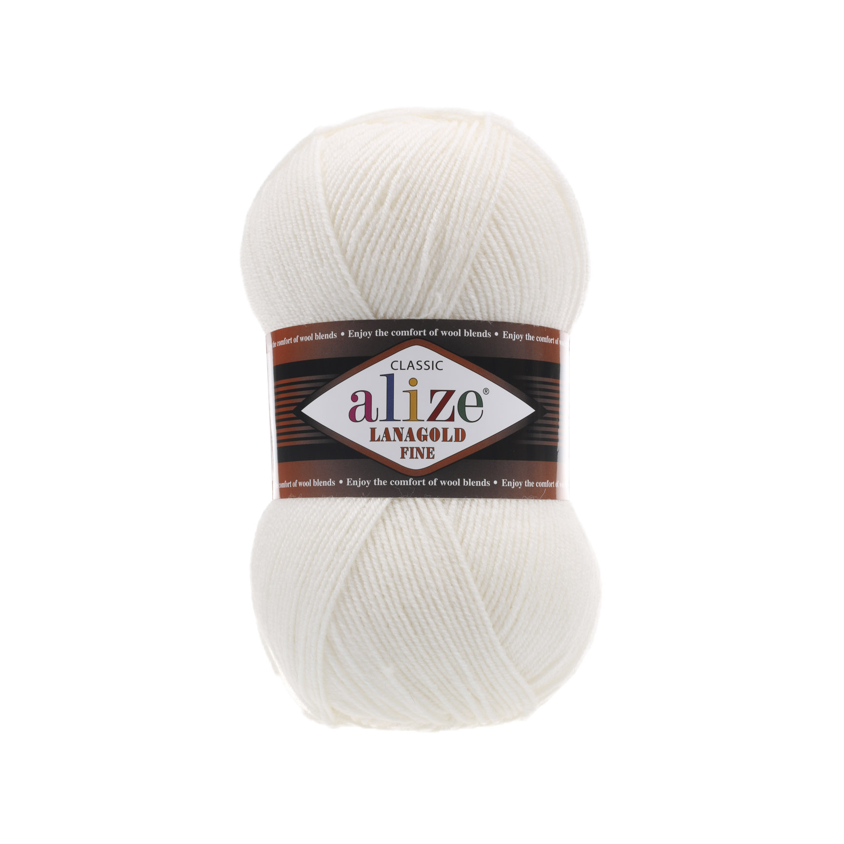 Пряжа Alize "Lana Gold Fine" (100гр) цв.450 жемчужный