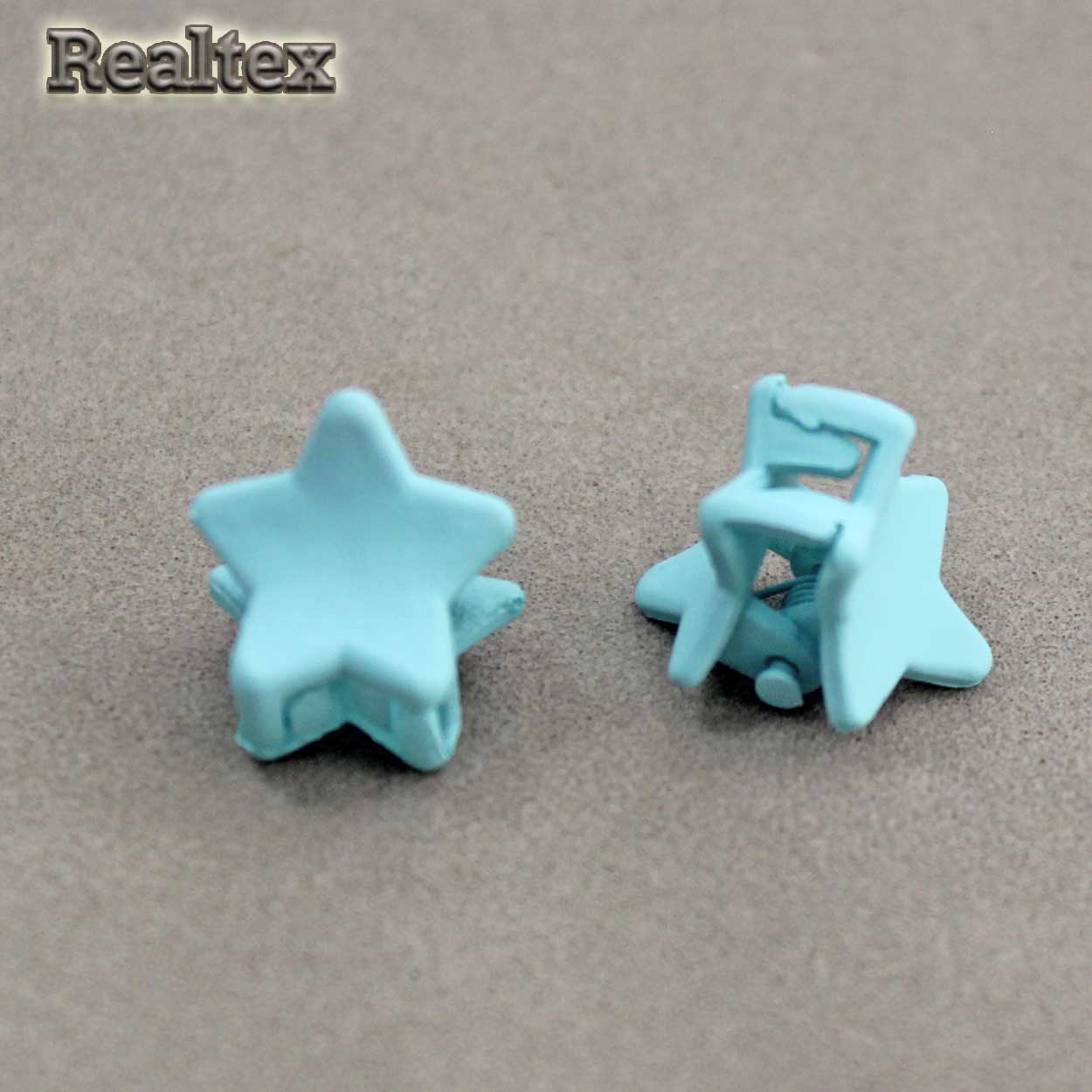 Заколка-краб мини 29553 "Звездочка" (2шт) цв.голубой