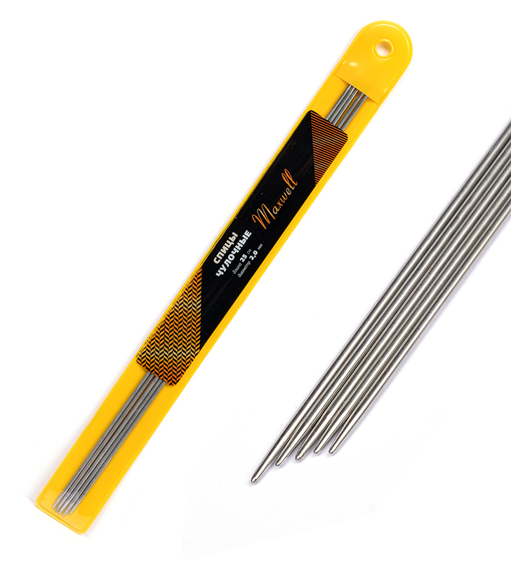 Спицы металл. "Maxwell" из 5-ти шт 25-20 №2,0 25см 