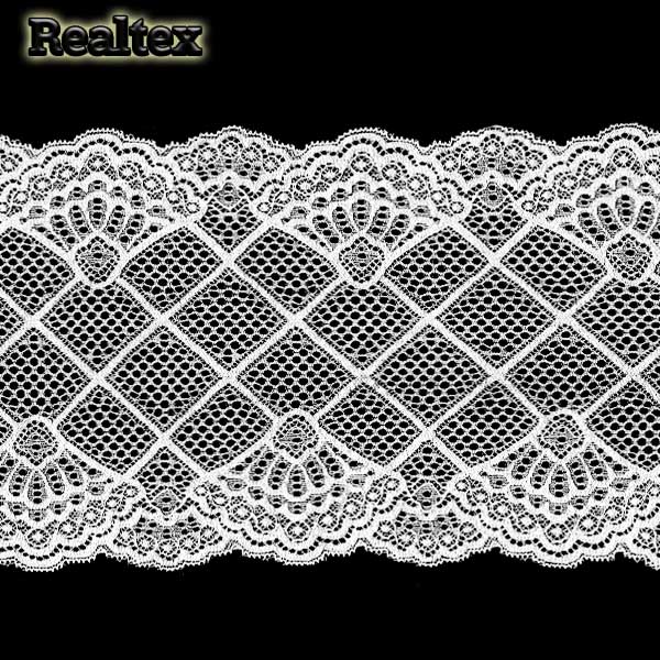 Кружево стрейч 180мм TBY 8018 цв.1 белый