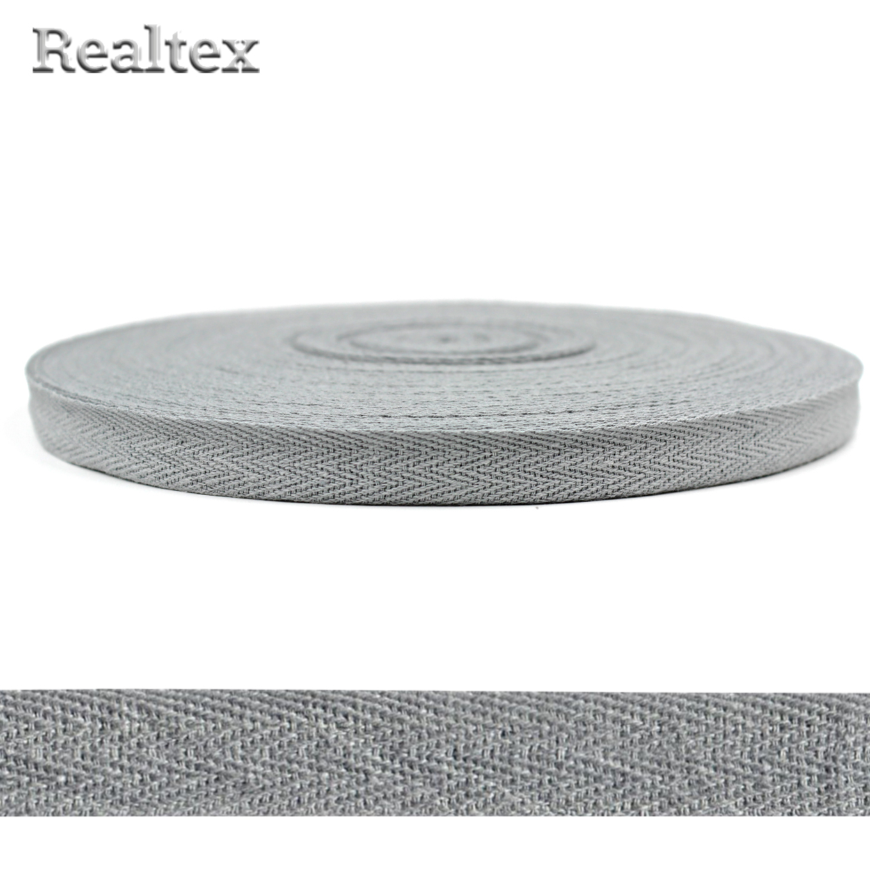 Тесьма киперная 15мм Realtex (50м) цв.11 серый