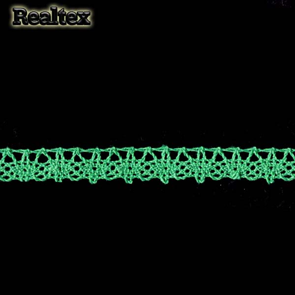 Кружево вязаное  12мм 12.01.057 цв.31 зеленый